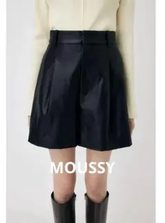 MOUSSY F/LEATHER HW ハーフパンツ　ブラックのサムネイル