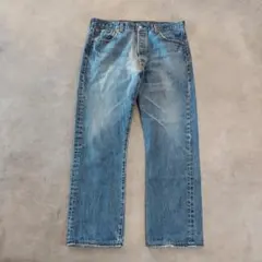 リーバイス501 Levis W34 ブルーデニム 青 古着 鬼ヒゲ 23219