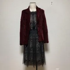 ユキトリイ ベルベット スエード 上着 セレブ 高級 発表会 結婚式 上品 3