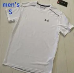 S☆ アンダーアーマー　メンズ　Tシャツ 新品　白　ランニング 半袖Tシャツ