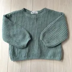 H&M グリーン ニットセーター 98-104 2-4Y