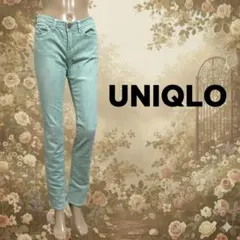 UNIQLO パステルグリーン スキニーパンツ デニム y2k 森ガール