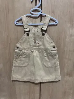 familiar ジャンバースカート 100cm ベージュ