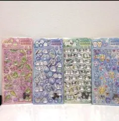 ダイヤモンドPOP SEAL シマエナガ 立体シール 　4枚セット