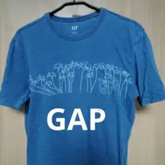 GAP パームツリー刺繍 Tシャツ インディゴブルー