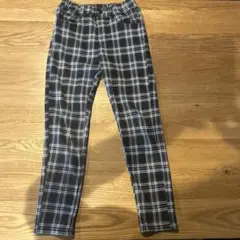 チェック柄ロングパンツ 135-145cm