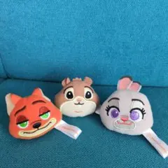 ズートピア2 フェイスリング　ニック　ジュディ　レミング　3つセット