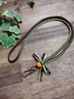 ネックストラップ リボンレイ　名札ホルダー　保護者証　社員証　おしゃれ