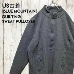 ね*ね様 US古着ブルーマウンテン ハーフボタンキルティングスウェットy2k【c