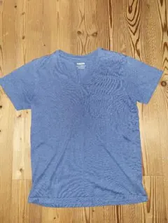 NANO UNIVERSE Vネック 半袖Tシャツ 胸ポケット 紺系