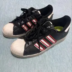 アディダス スーパースター 黒赤白24cm adidas SUPERSTAR