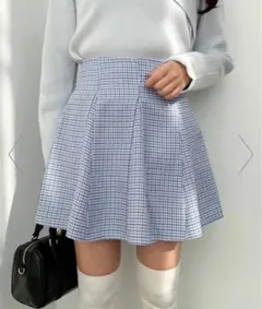 ナイスクラップ ⌇マチ付きフレアミニスカート 新品タグ付き