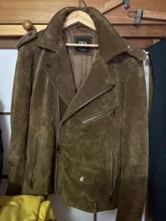 ZARA ブラウン スエード ダブルライダース