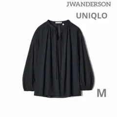 UNIQLO JWANDERSON コットンシアーボリュームブラウス　黒　M