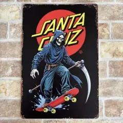 SANTA CRUZ サンタクルーズブリキ看板 アメリカン雑貨 世田谷ベース