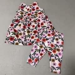 UNIQLO×marimekko フラワープリント ワンピースパンツセット 90