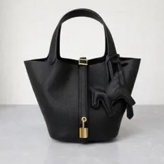 新品 本革 高級 キューブバッグ バケツバッグ ベージュ ハンドバッグ