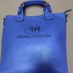 FIRANO （フィラノ）フェイクレザーバッグ　ブルー最終価格