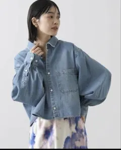 MILKFED. デニムシャツ ボリュームスリーブ | Mercari