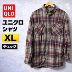 OLD UNIQLO オールドユニクロ フランネルチェックシャツ XL 長袖