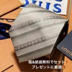 N795 新品未使用 ルイヴィトン 総柄 刺繍 モノグラム ネクタイ メンズ