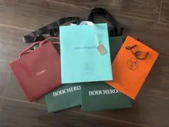 【限定チャーム付】ハイブランド ショッパー 5点 （ティファニー/エルメス他）