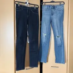 ユニクロ UNIQLOジーンズ 58.5cm 23 スキニー ダメージ