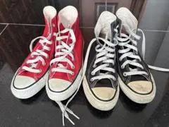 セットCONVERSE ALL STAR ハイカットスニーカー レッド ブラック