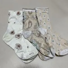 花柄ソックス 3足セット
