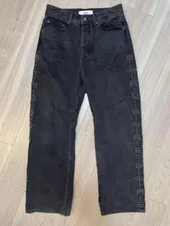 adidem asterisks スタッズ ブラックデニムパンツ 超美品