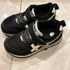 17cm ASICS キッズ スニーカー ブラック/ホワイト