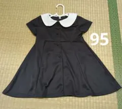 西松屋 フォーマル ワンピース 女の子 95 半袖 襟付き　冠婚葬祭