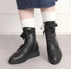 未使用　厚底ショートブーツ　24cm