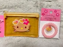 【新品】日焼けキティ　ポーチ　スパイラルヘアゴム　キティ　サンリオ