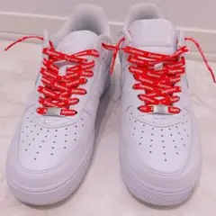 w*︎様 Nike Air Force 1 ホワイト Supremeシューレース