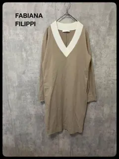 新品タグ付✨ファビアナフィリッピ 伸縮性◎ サテンブラウス 長袖バイ 