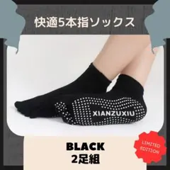 すべり止め付き 靴下 ソックス メンズ スニーカー 2足組 5本指 通気性