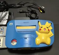 NINTENDO64 ピカチュウ 本体 ソフト2本つき ブルー＆イエロー