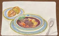 『ビーフシチュー』手描きイラスト