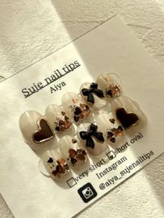 【25】現品※即購入歓迎♡最短即日発送‼︎Lサイズショートオーバル　ハートホロ