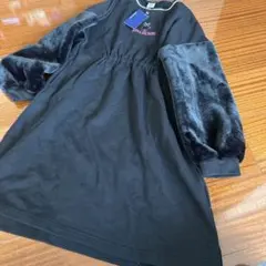 売り切り新品ANNA SUI mini 猫刺繍ワンピース150