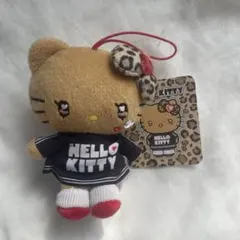サンリオ ギャルハローキティミニマスコットチャーム 茶色 日焼け ヒョウ柄