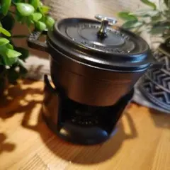 staub】ストウブ 日本正規品業務用 フォンデュセット 16cm 黒 - メルカリ