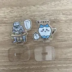 ちいかわカフェ トレーディングアクリルスタンド ハチワレ 鎧さん