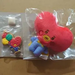 BT21 TATA / クッキーチャームコット２＆ふわふわマスコット２
