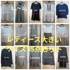 レディース大きいサイズ15点セット　LL〜3L