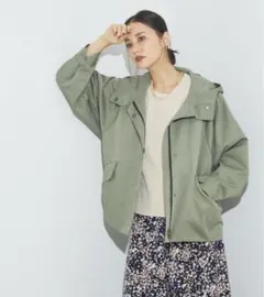 ‘19-20 qualite カリテ フーデッドブルゾン カーキ 36