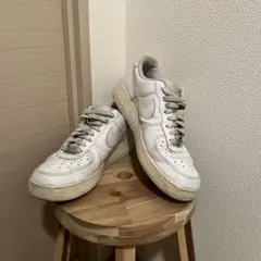 【ソール減りなし】NIKE エアフォース1 '07 ホワイト 27.5cm