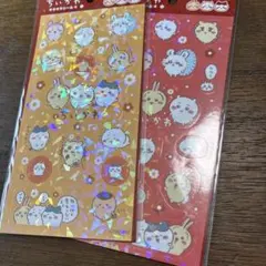 ちいかわキラキラシール　 2枚セット　うさぎ　ハチワレ　モモンガ