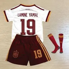 140cm ヤマル スペイン代表 子供サッカーユニフォームセット 3点セット